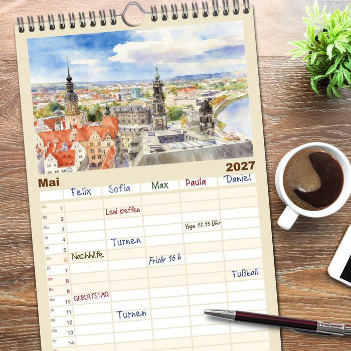 Die schönsten Städte in Sachsen (CALVENDO Familienplaner 2027)