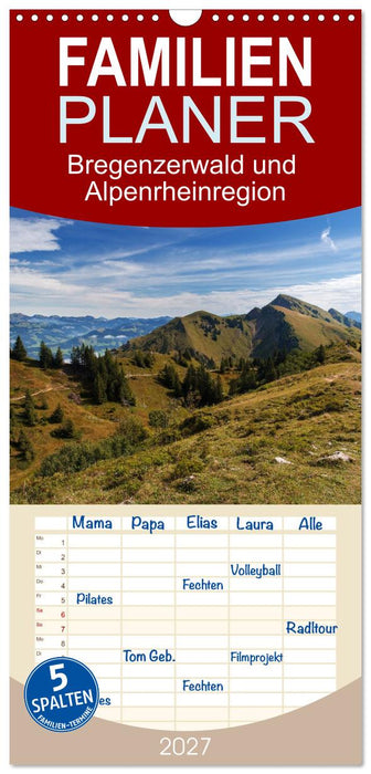 Bregenzerwald und Alpenrheinregion (CALVENDO Familienplaner 2027)