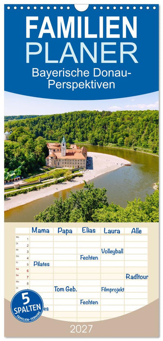 Bayerische Donau-Perspektiven (CALVENDO Familienplaner 2027)