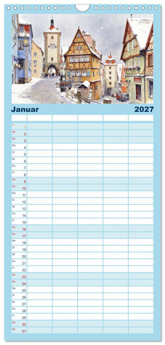 Die schönsten Altstädte in Bayern (CALVENDO Familienplaner 2027)