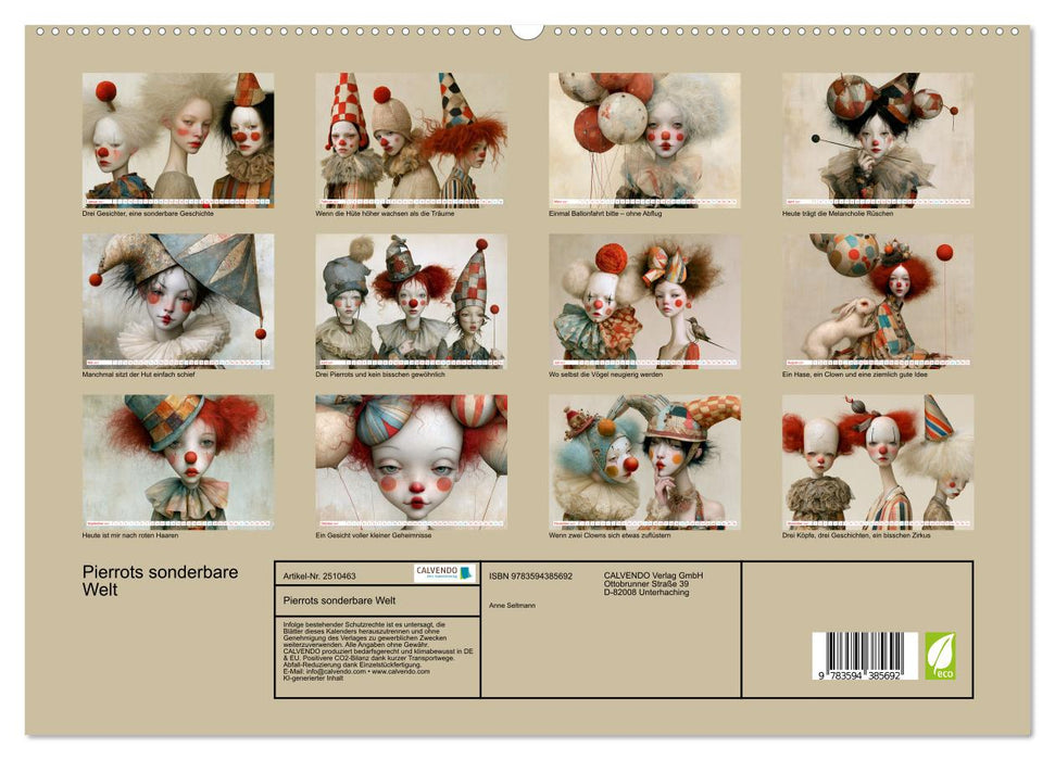 Pierrots sonderbare Welt (CALVENDO Premium Wandkalender 2027)