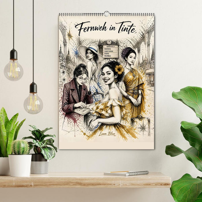 Fernweh in Tinte (CALVENDO Wandkalender 2027)