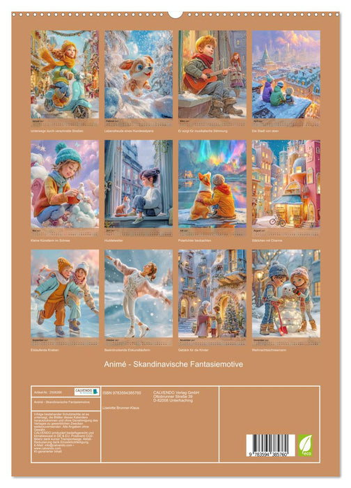 Animé - Skandinavische Fantasiemotive (CALVENDO Premium Wandkalender 2027)