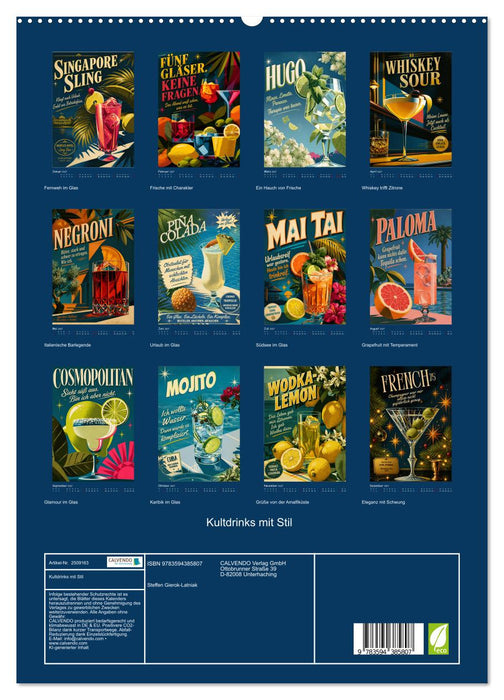 Kultdrinks mit Stil (CALVENDO Premium Wandkalender 2027)