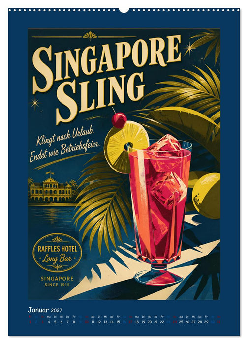 Kultdrinks mit Stil (CALVENDO Premium Wandkalender 2027)