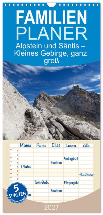 Alpstein und Säntis – Kleines Gebirge, ganz groß (CALVENDO Familienplaner 2027)