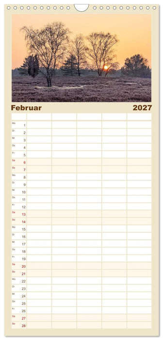 Lüneburger Heide - Wo die Jahreszeiten zu Hause sind (CALVENDO Familienplaner 2027)
