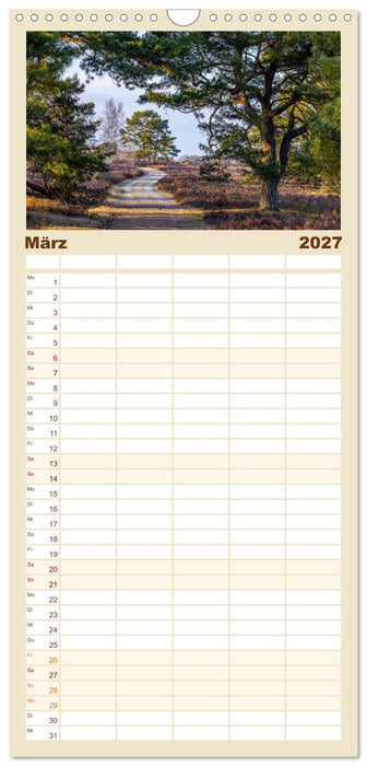 Lüneburger Heide - Wo die Jahreszeiten zu Hause sind (CALVENDO Familienplaner 2027)