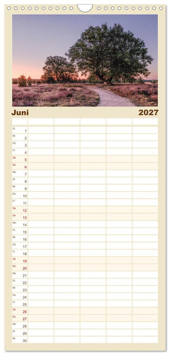 Lüneburger Heide - Wo die Jahreszeiten zu Hause sind (CALVENDO Familienplaner 2027)
