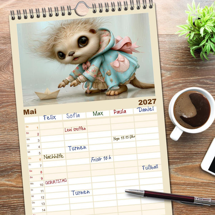 Vom Glück, ein kleiner Otter zu sein (CALVENDO Familienplaner 2027)