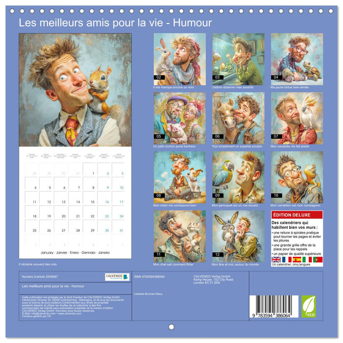 Les meilleurs amis pour la vie - Humour (CALVENDO Calendrier mensuel 2027)