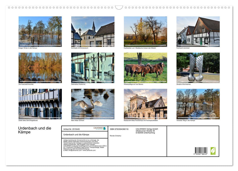 Urdenbach und die Kämpe (CALVENDO Wandkalender 2027)