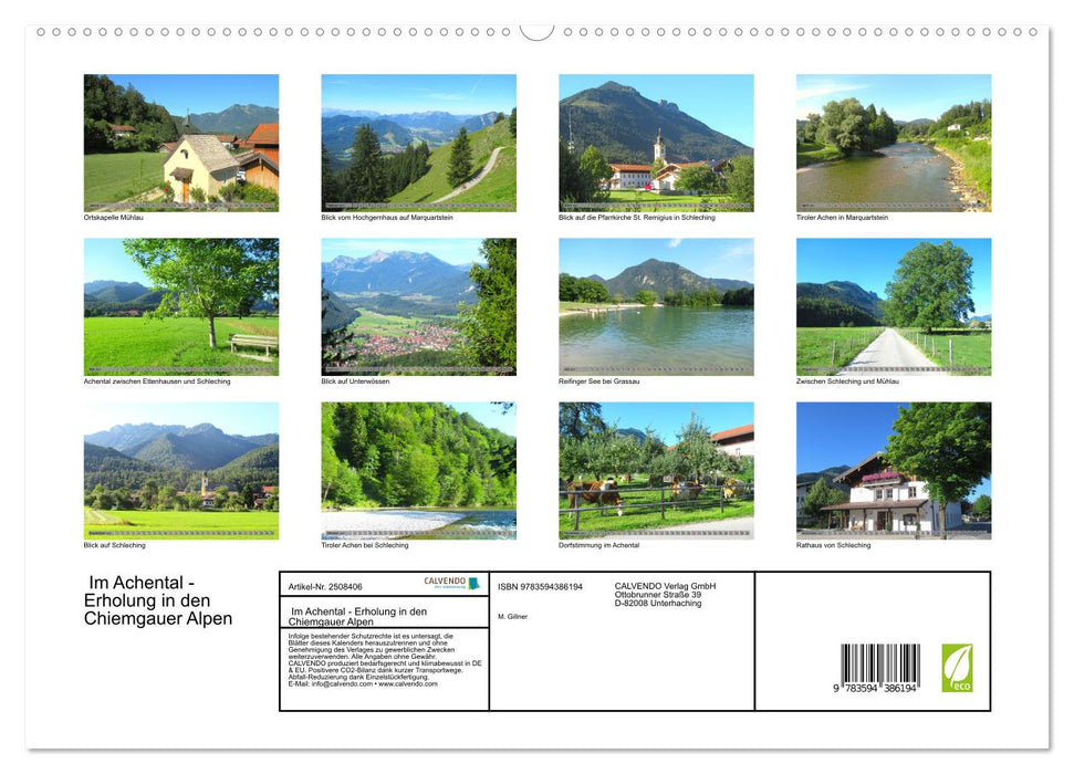 Im Achental - Erholung in den Chiemgauer Alpen (CALVENDO Premium Wandkalender 2027)