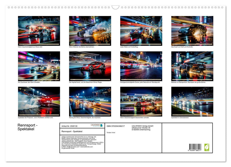 Rennsport - Spektakel (CALVENDO Wandkalender 2027)