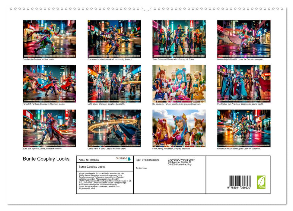 Bunte Cosplay Looks (CALVENDO Premium Wandkalender 2027)