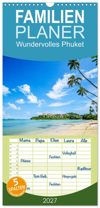 Wundervolles Phuket (CALVENDO Familienplaner 2027)