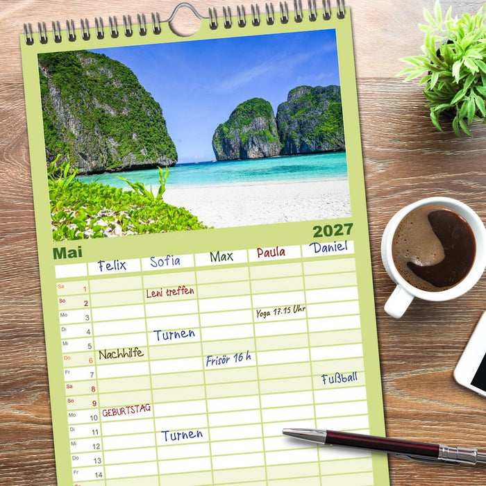 Wundervolles Phuket (CALVENDO Familienplaner 2027)