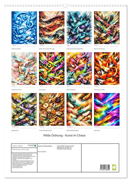 Wilde Ordnung - Kunst im Chaos (CALVENDO Wandkalender 2027)