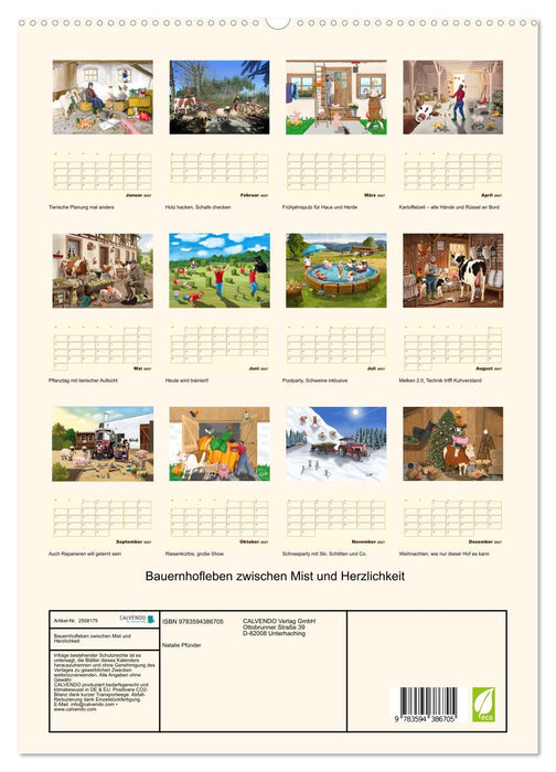 Bauernhofleben zwischen Mist und Herzlichkeit (CALVENDO Premium Wandkalender 2027)