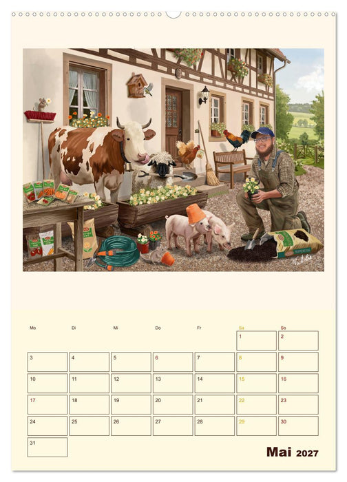 Bauernhofleben zwischen Mist und Herzlichkeit (CALVENDO Premium Wandkalender 2027)