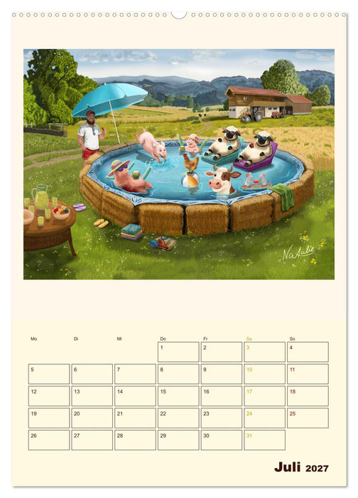 Bauernhofleben zwischen Mist und Herzlichkeit (CALVENDO Premium Wandkalender 2027)