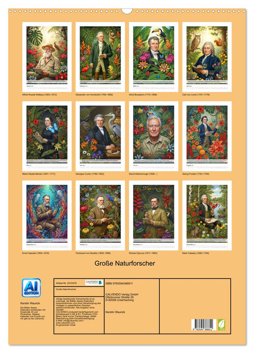 Große Naturforscher (CALVENDO Wandkalender 2027)