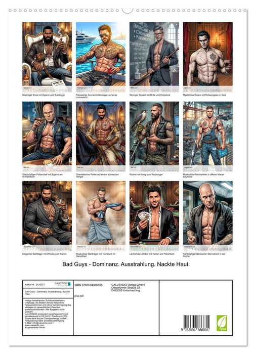 Bad Guys - Dominanz. Ausstrahlung. Nackte Haut. (CALVENDO Premium Wandkalender 2027)