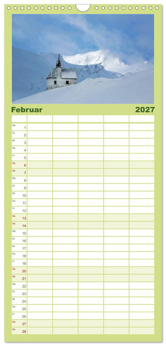Sakrallandschaft Surselva (CALVENDO Familienplaner 2027)