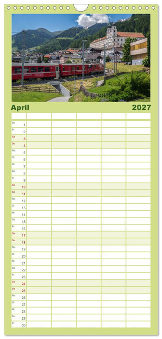 Sakrallandschaft Surselva (CALVENDO Familienplaner 2027)