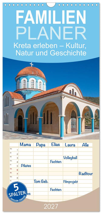 Kreta erleben – Kultur, Natur und Geschichte (CALVENDO Familienplaner 2027)