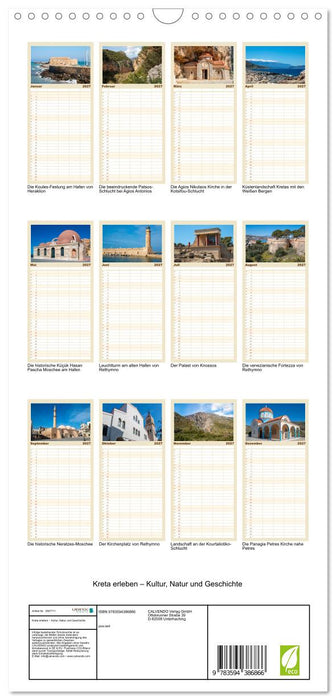 Kreta erleben – Kultur, Natur und Geschichte (CALVENDO Familienplaner 2027)