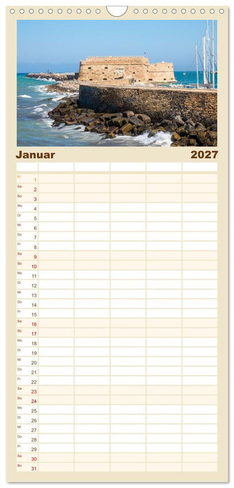 Kreta erleben – Kultur, Natur und Geschichte (CALVENDO Familienplaner 2027)