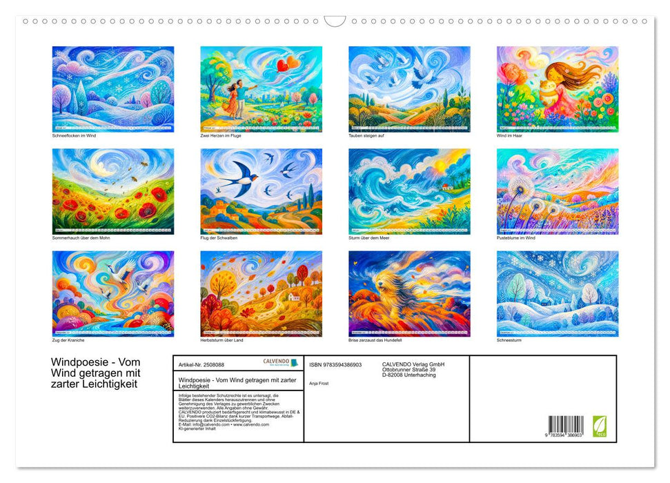 Windpoesie - Vom Wind getragen mit zarter Leichtigkeit (CALVENDO Wandkalender 2027)