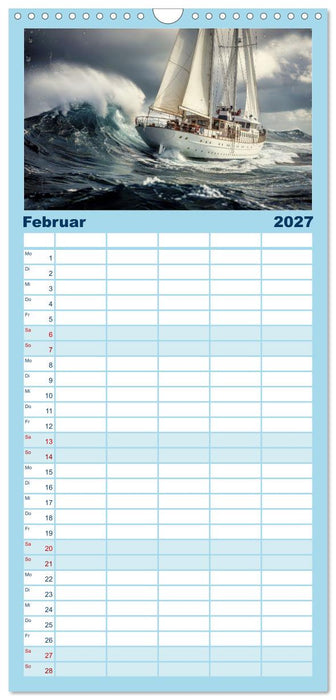 Angelehnt an Segelkreuzfahrtschiffe (CALVENDO Familienplaner 2027)