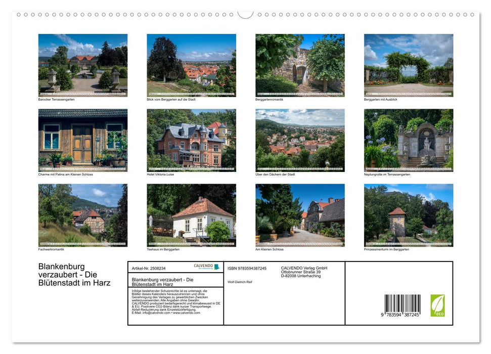 Blankenburg verzaubert - Die Blütenstadt im Harz (CALVENDO Premium Wandkalender 2027)