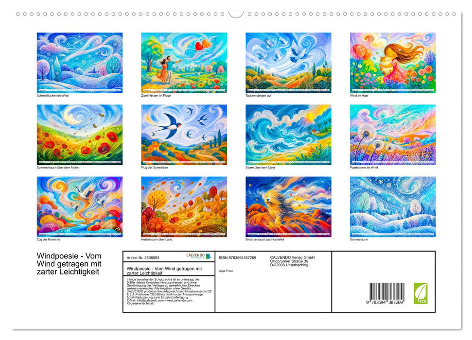 Windpoesie - Vom Wind getragen mit zarter Leichtigkeit (CALVENDO Premium Wandkalender 2027)
