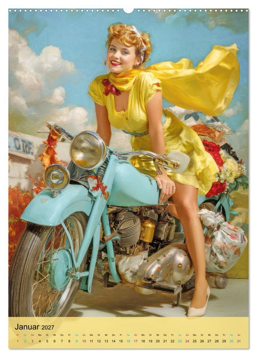 Pin-up Girls - Zauberhafte Portraits (CALVENDO Premium Wandkalender 2027)