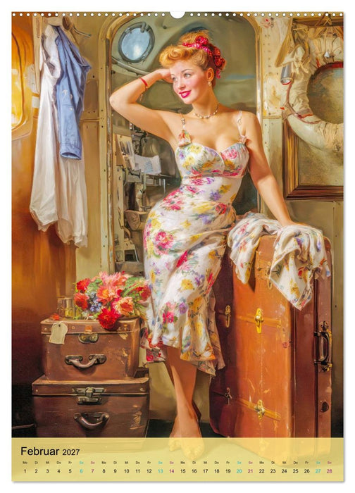 Pin-up Girls - Zauberhafte Portraits (CALVENDO Premium Wandkalender 2027)