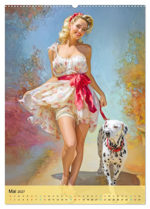 Pin-up Girls - Zauberhafte Portraits (CALVENDO Premium Wandkalender 2027)