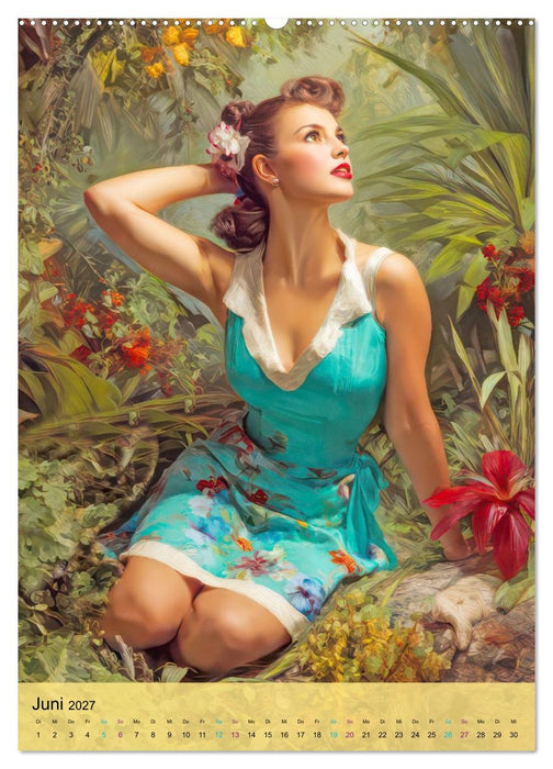 Pin-up Girls - Zauberhafte Portraits (CALVENDO Premium Wandkalender 2027)