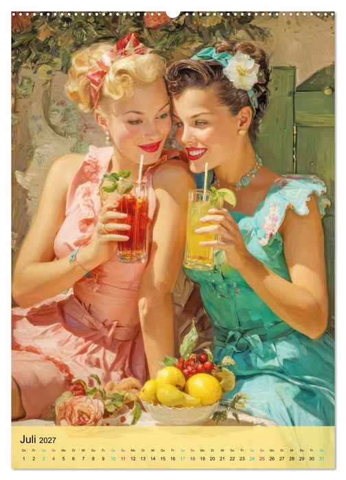 Pin-up Girls - Zauberhafte Portraits (CALVENDO Premium Wandkalender 2027)