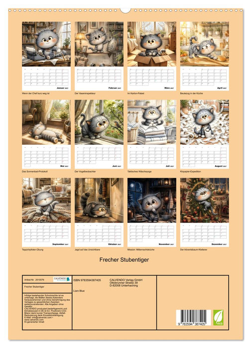 Frecher Stubentiger (CALVENDO Premium Wandkalender 2027)