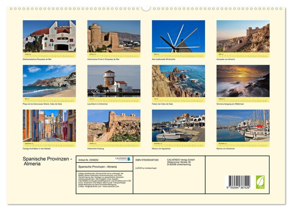 Spanische Provinzen - Almeria (CALVENDO Premium Wandkalender 2027)