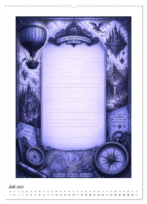 Magische Notizwelten (CALVENDO Premium Wandkalender 2027)
