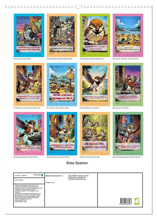 Böse Spatzen (CALVENDO Wandkalender 2027)