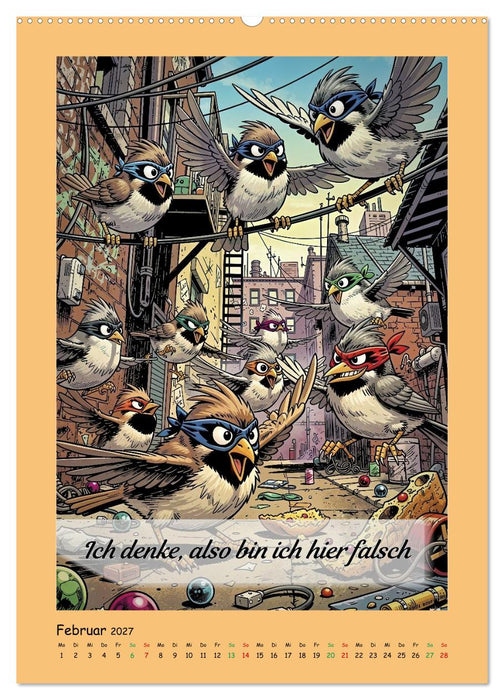 Böse Spatzen (CALVENDO Wandkalender 2027)