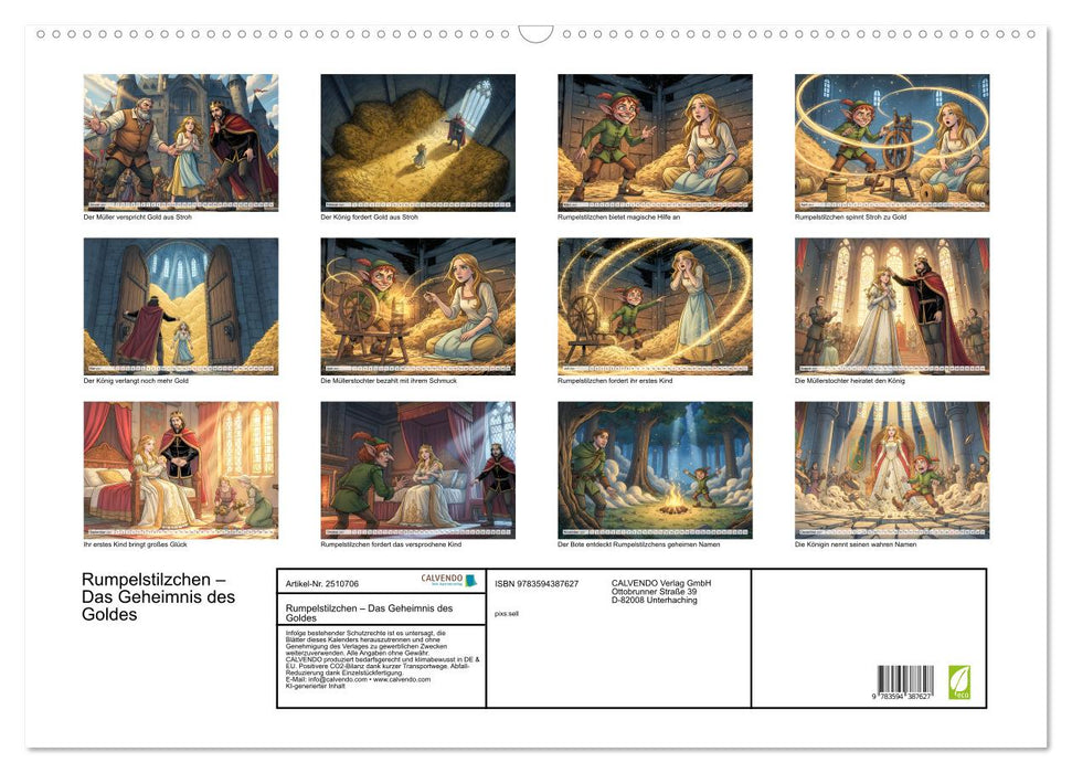 Rumpelstilzchen – Das Geheimnis des Goldes (CALVENDO Wandkalender 2027)