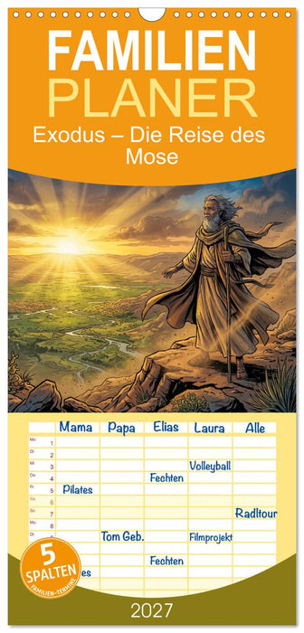 Exodus – Die Reise des Mose (CALVENDO Familienplaner 2027)