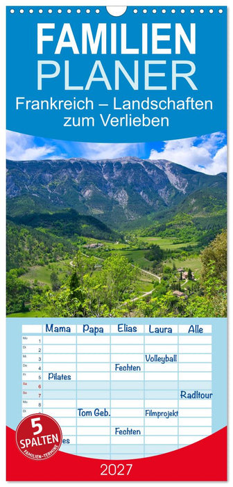 Frankreich – Landschaften zum Verlieben (CALVENDO Familienplaner 2027)