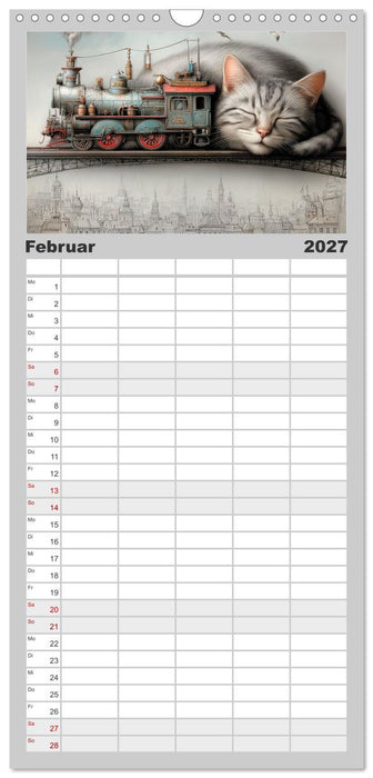 Dampfloks auf Abwegen (CALVENDO Familienplaner 2027)